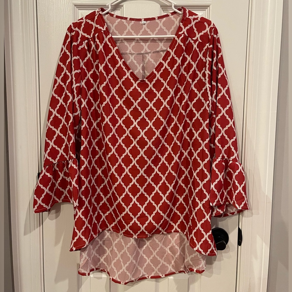 Red Tunic Top - Picture 2 of 6